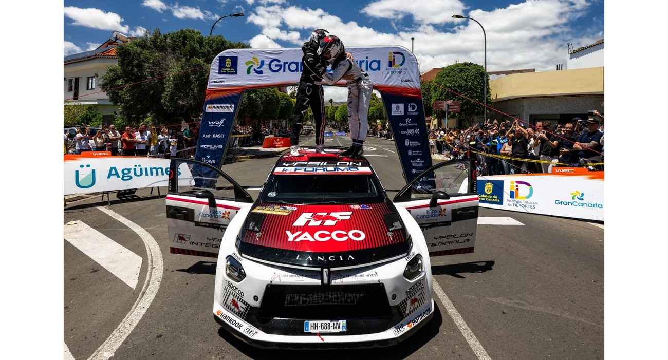 Lancia vuelve a lo más alto en Canarias y lidera el WRC2 con Rossel